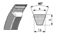 Řemen klínový  A 13x1450Li/1480Lw