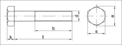 Šroub M 6 × 80 mm DIN 931 - 8.8 šestihranná hlava, částečný závit - pozink  