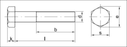Šroub M10 ×160 mm; DIN 931 - 8.8, šestihranná hlava, částečný závit - pozink     