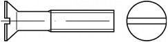 Šroub M 5 × 12 mm DIN 965 ZÁPUSTNÁ hlava na plochý šroubovák   