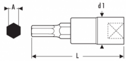 1/2" Hlavice  7 mm   6hranná zástrčná   TONA 