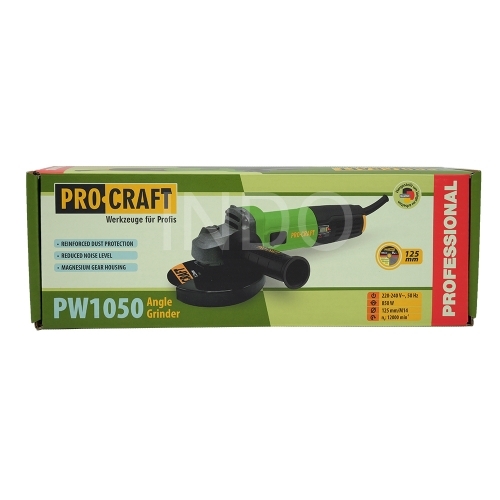Bruska úhlová PW1050 125mm, 850W Procraft